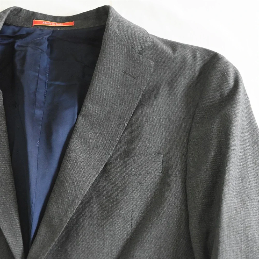 Daniel Cremieux 42L Gray Arthur Loro‎ Piana Zelander Blazer Sport Coat Jacket